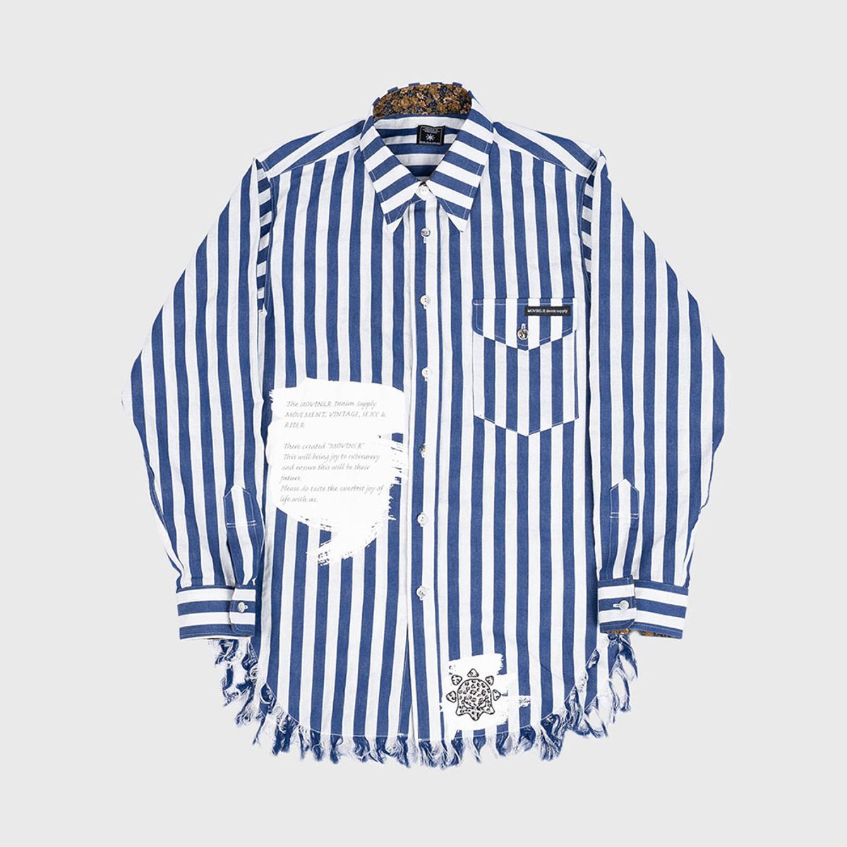 모빈스알(MOVINS.R) GRUS SUMMER STP SLONG SLEEVE SHIRT