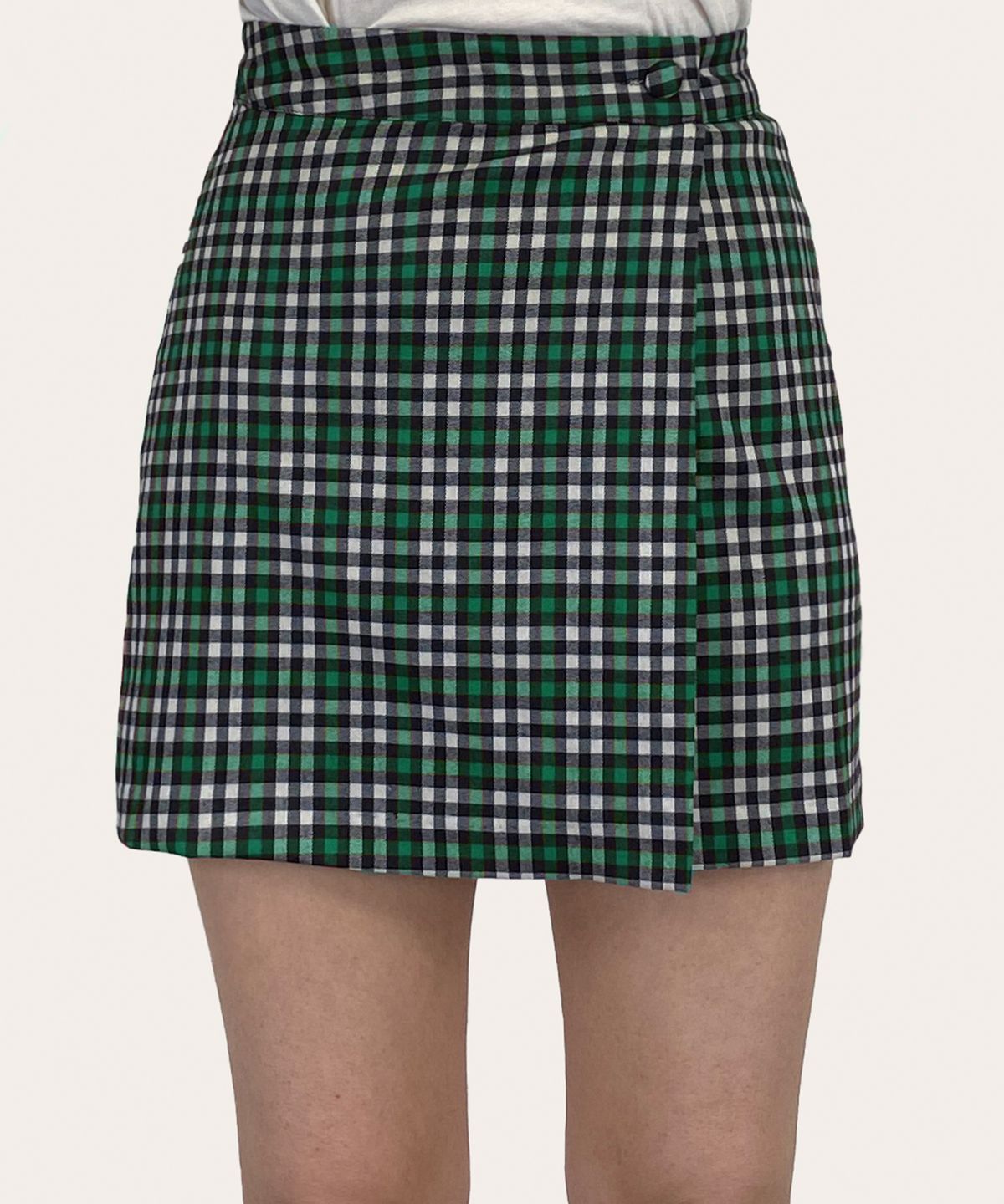 아파트먼트(APARTMENT) (W) CHECK WARP SKIRT - GREEN