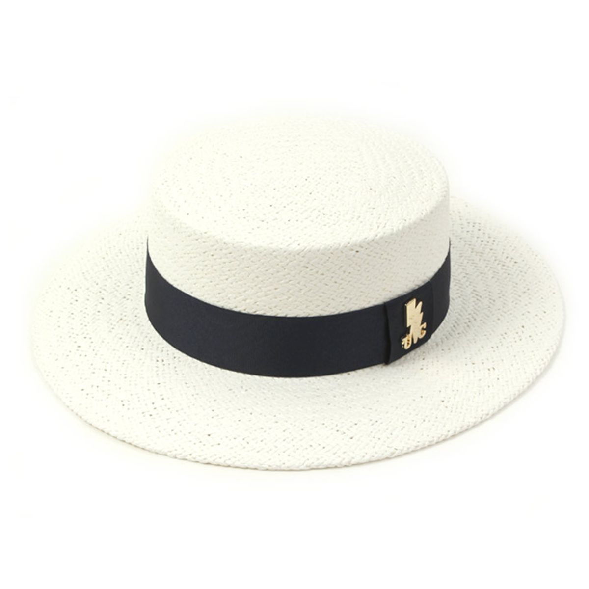 유니버셜 케미스트리(UNIVERSAL CHEMISTRY) Navy Line White Panama Hat 파나마햇