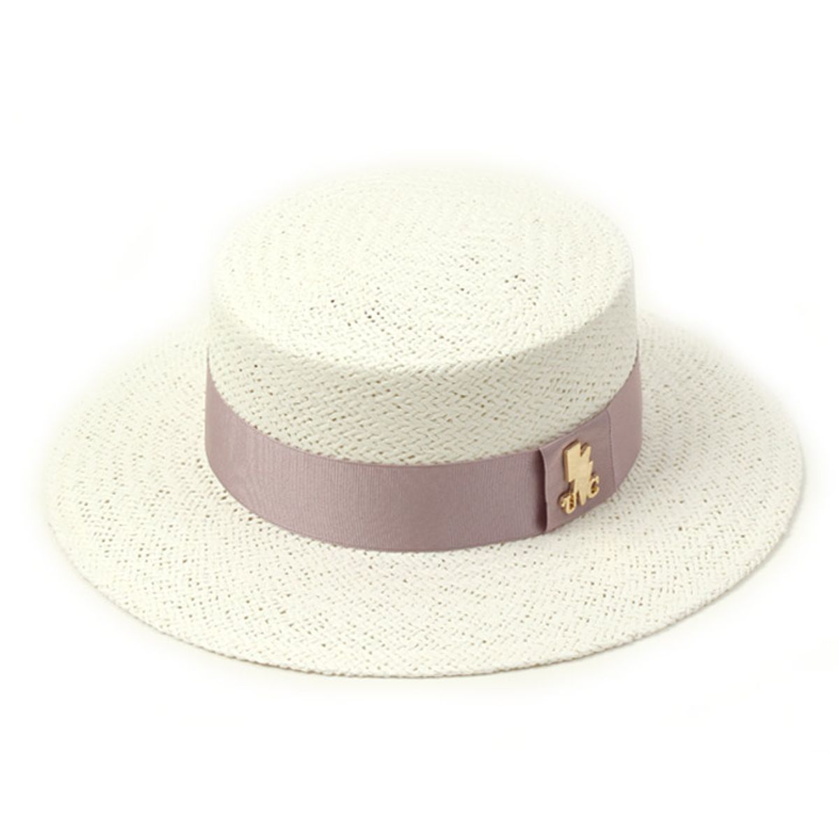 유니버셜 케미스트리(UNIVERSAL CHEMISTRY) Pink Line White Panama Hat 파나마햇
