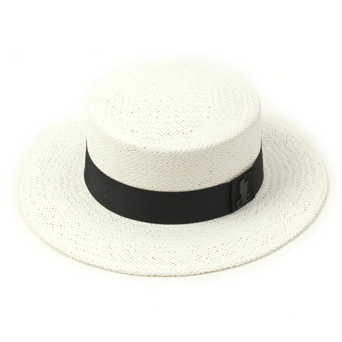 유니버셜 케미스트리(UNIVERSAL CHEMISTRY) Black Line White Panama Hat 파나마햇