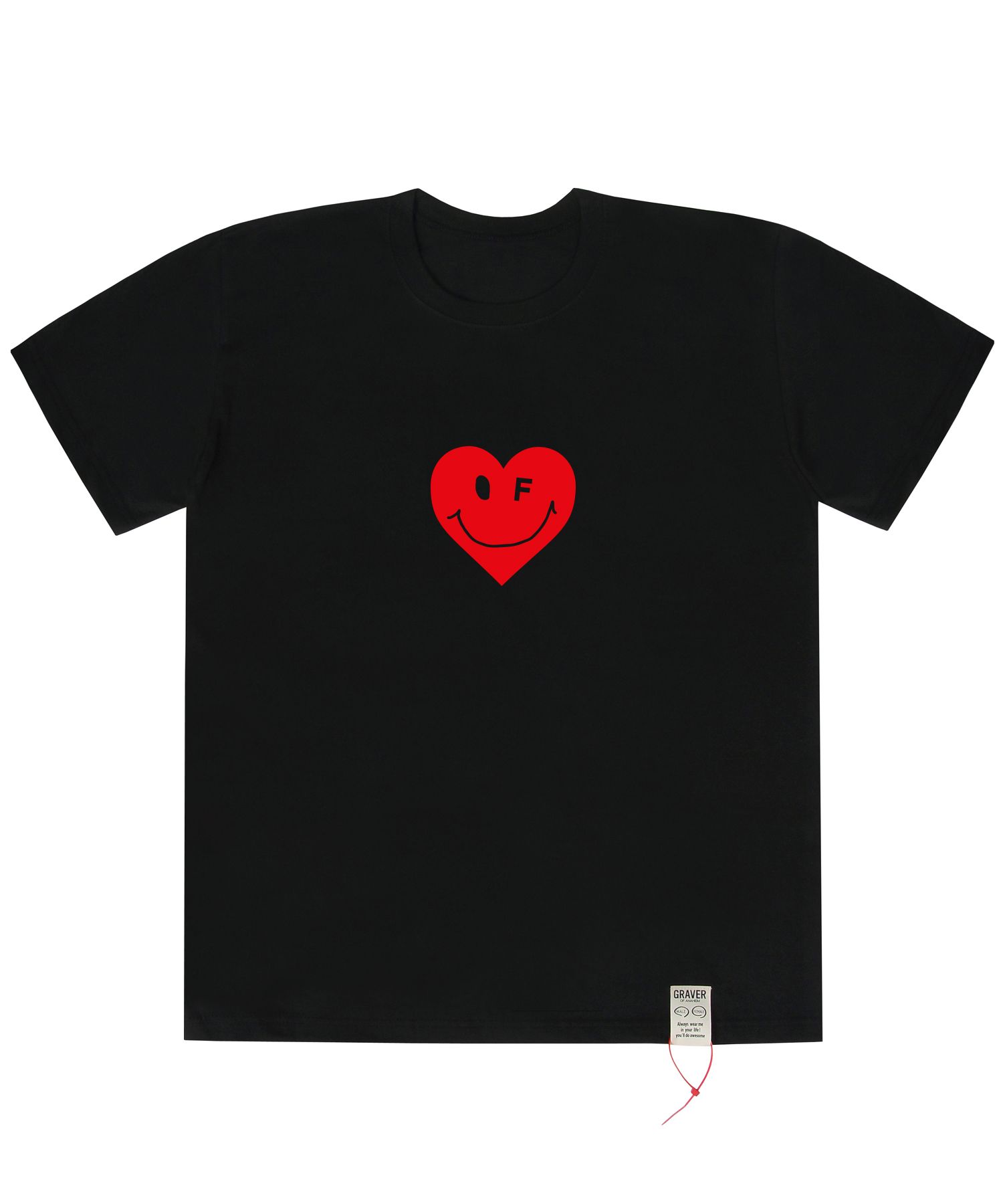 ❤︎MGA❤︎ MUSINSA公式 | GRAVER [BASIC LINE] BIG HEART SMILE PRINT SHORT