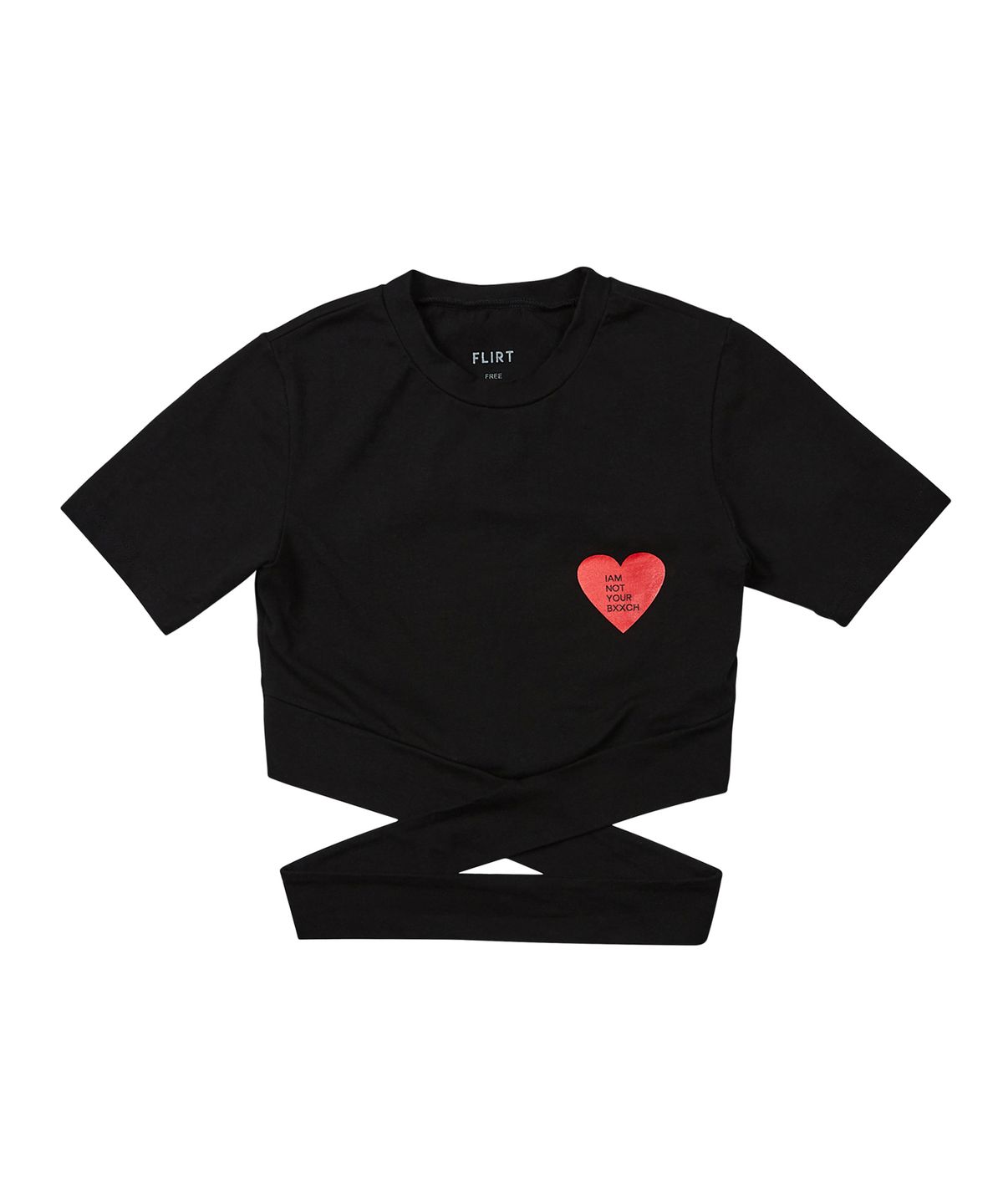 플러트(FLIRT) heart banding crop black
