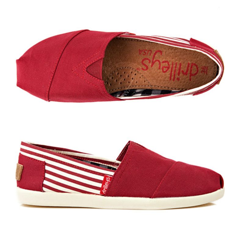 Merlot Red Two Tone 여자 슬립온