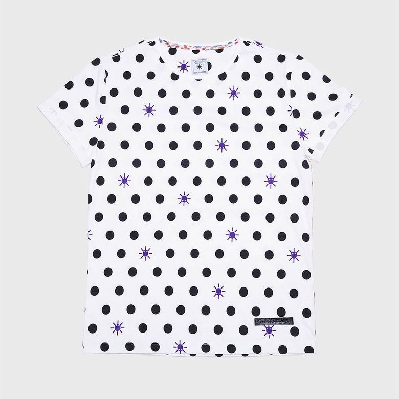 PENNA RAIN OF DOTS SHORT TEE WHITE