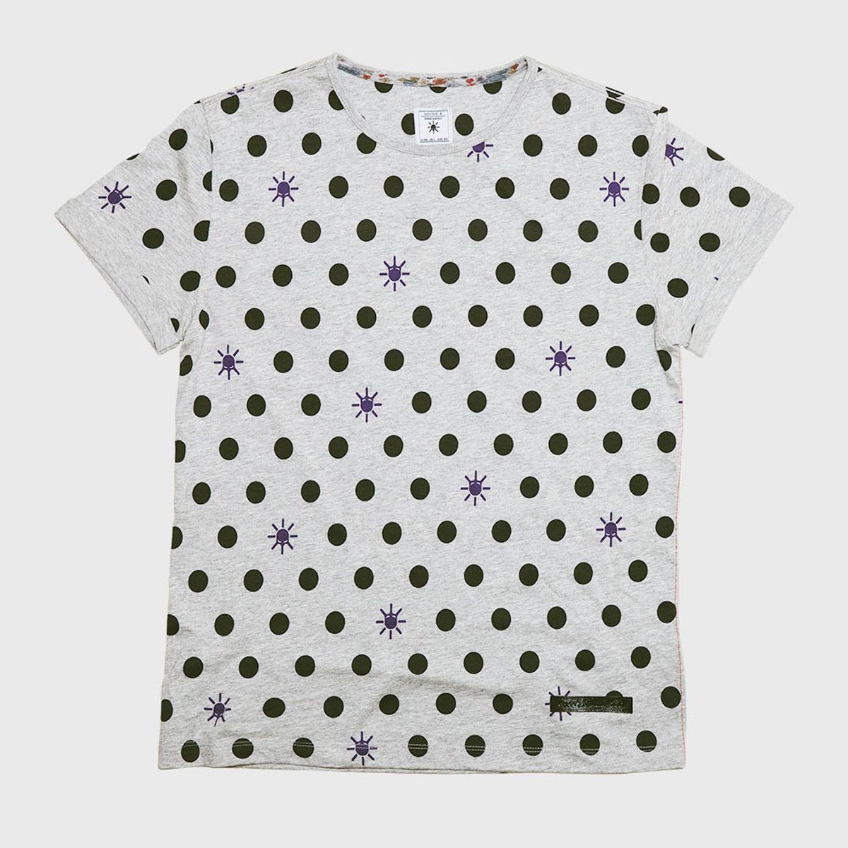 모빈스알(MOVINS.R) PENNA RAIN OF DOTS SHORT TEE GRAY