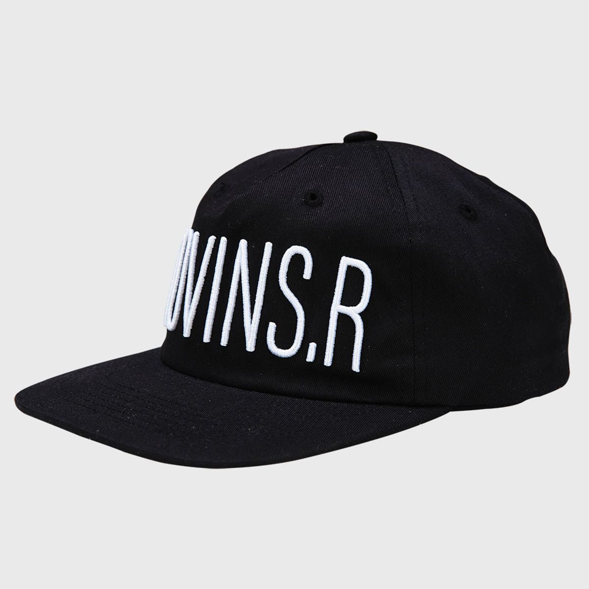 모빈스알(MOVINS.R) FAITHER FIVE PANEL CAP BLACK