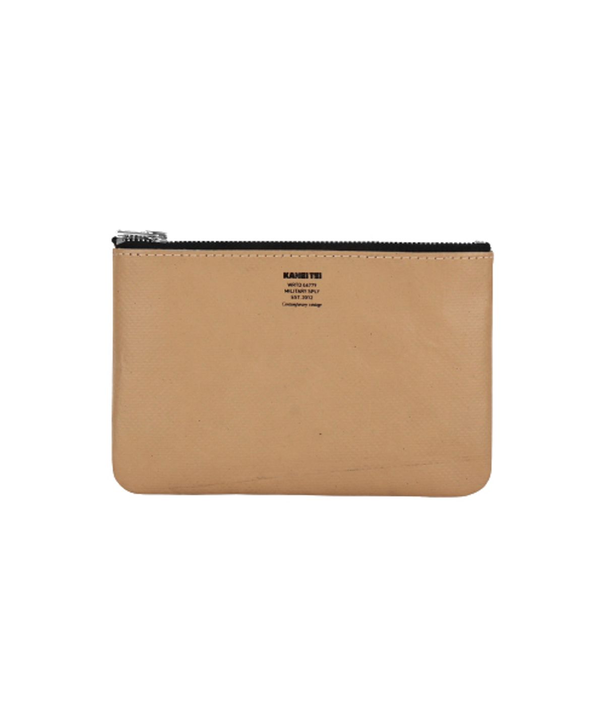 카네이테이(KANEITEI) TIGER FLAT POUCH S (BEIGE) / UPCYCLED