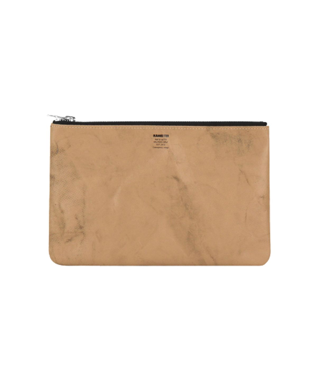 카네이테이(KANEITEI) TIGER FLAT POUCH M (BEIGE) / UPCYCLED