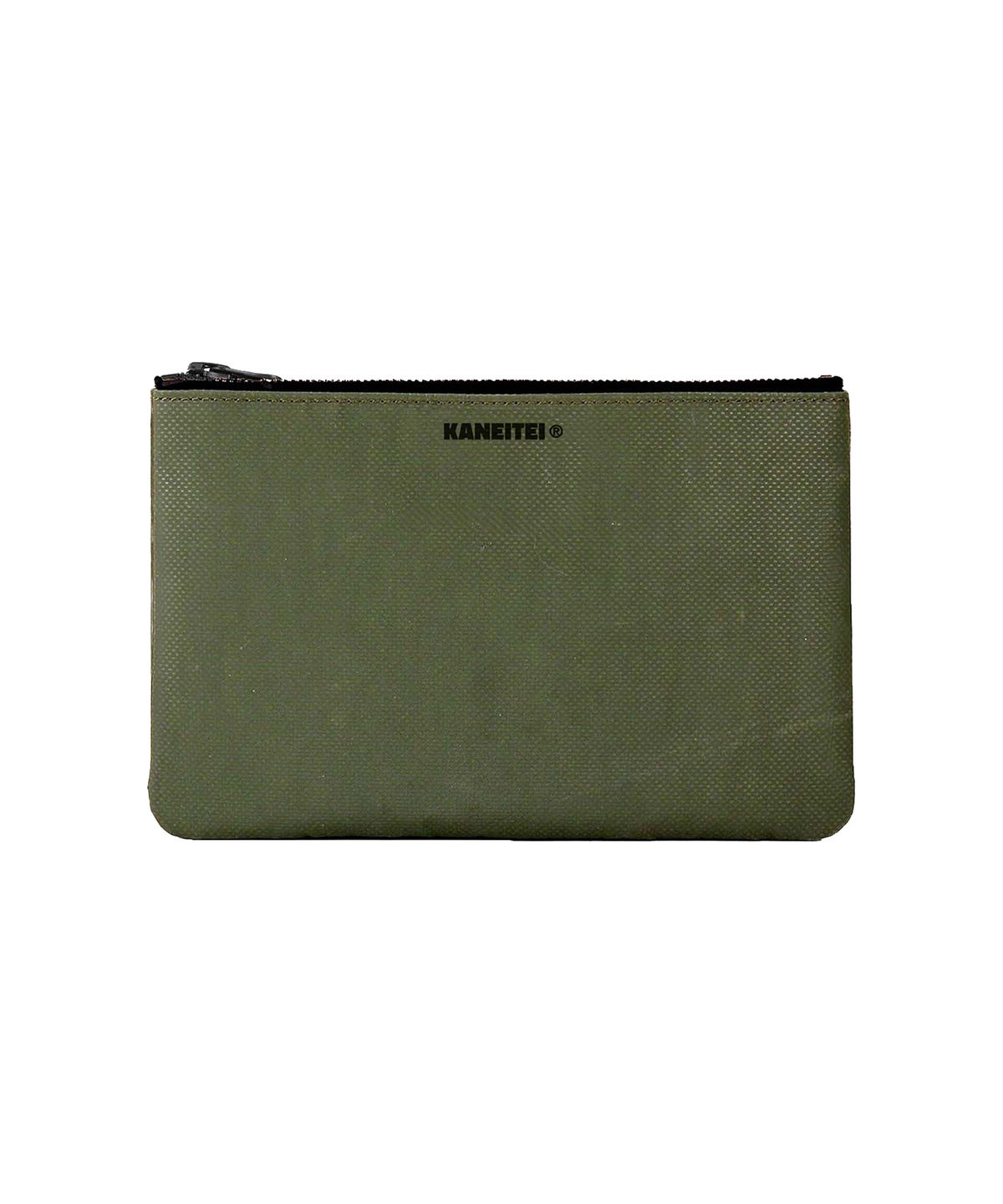 카네이테이(KANEITEI) TIGER FLAT POUCH M (OLIVE DRAB) / UPCYCLED