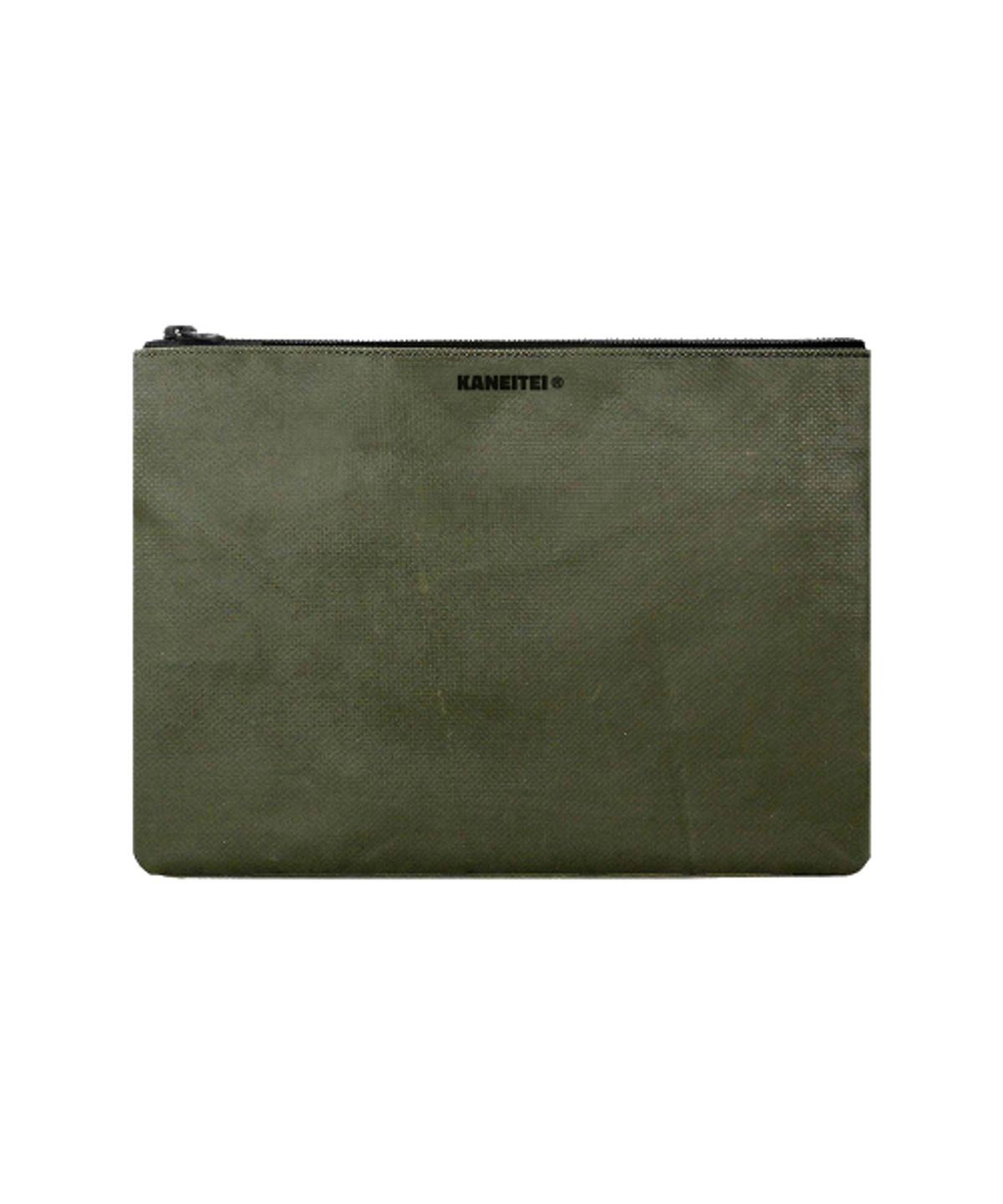 카네이테이(KANEITEI) TIGER FLAT POUCH L (OLIVE DRAB) / UPCYCLED