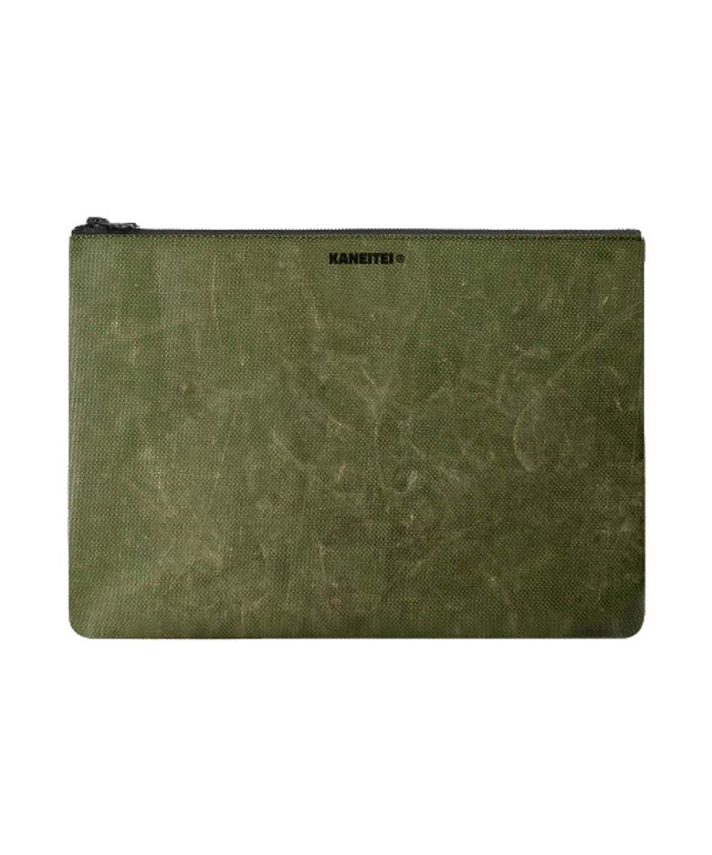 TIGER FLAT POUCH XL (OLIVE DRAB) / UPCYCLED