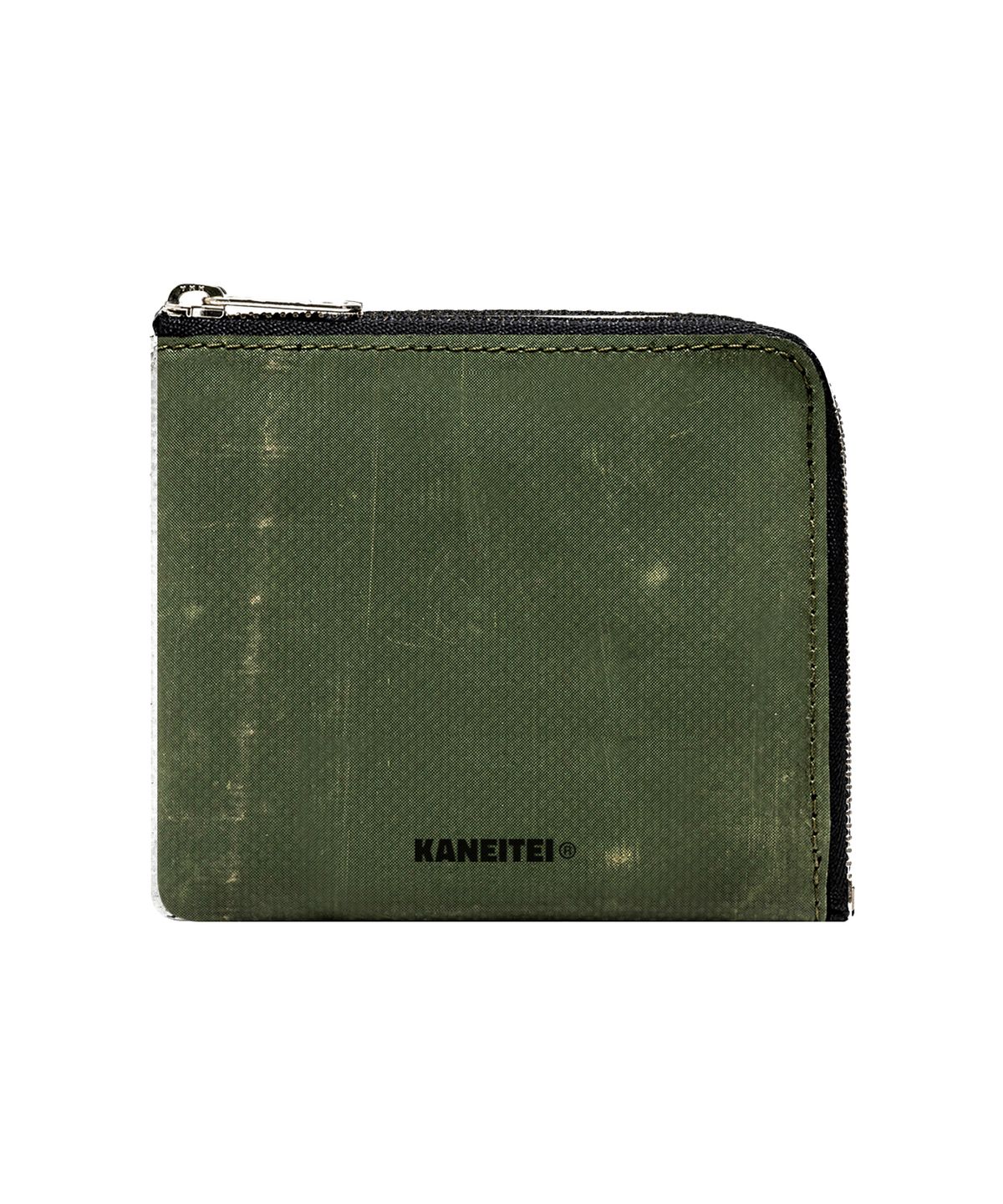 카네이테이(KANEITEI) PALM ZIP AROUND WALLET (OLIVE DRAB) / UPCYCLED