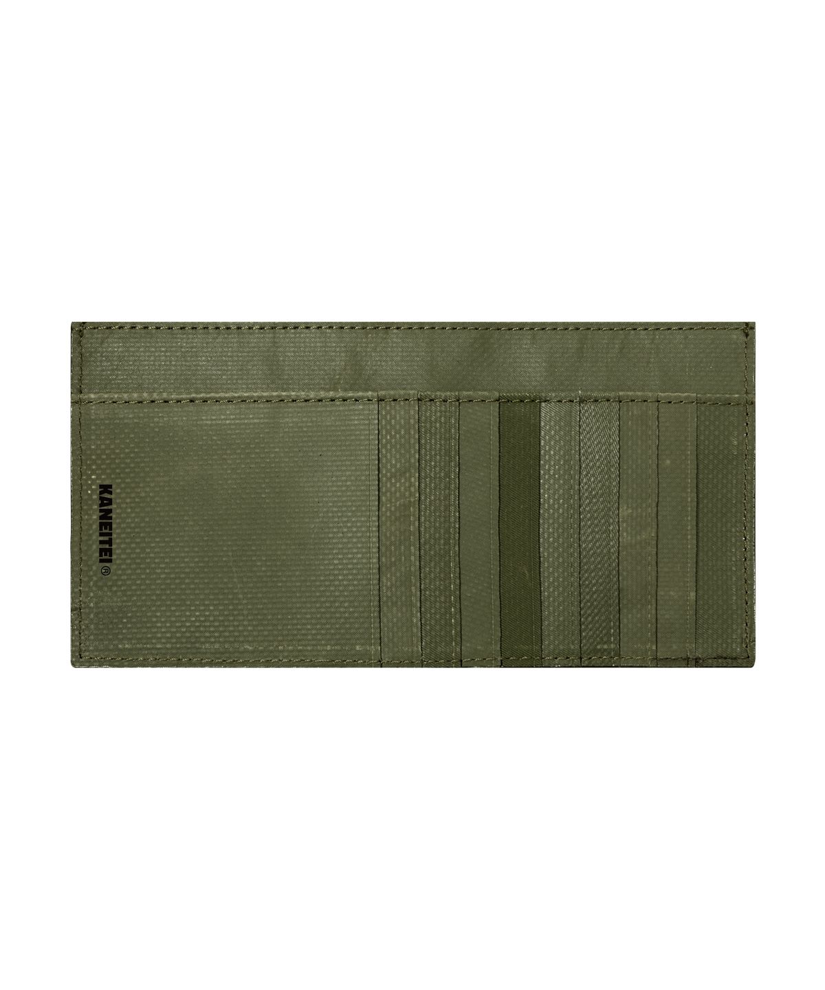 카네이테이(KANEITEI) LEAF FLAT CARD WALLET (OLIVE DRAB) / UPCYCLED
