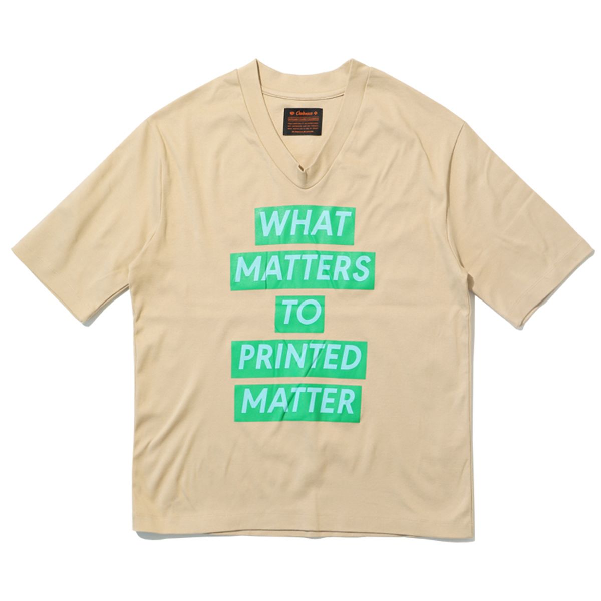 츄바스코(CHUBASCO) CT201 SUMMER CAMPAIGN V-NECK TEE 베이지