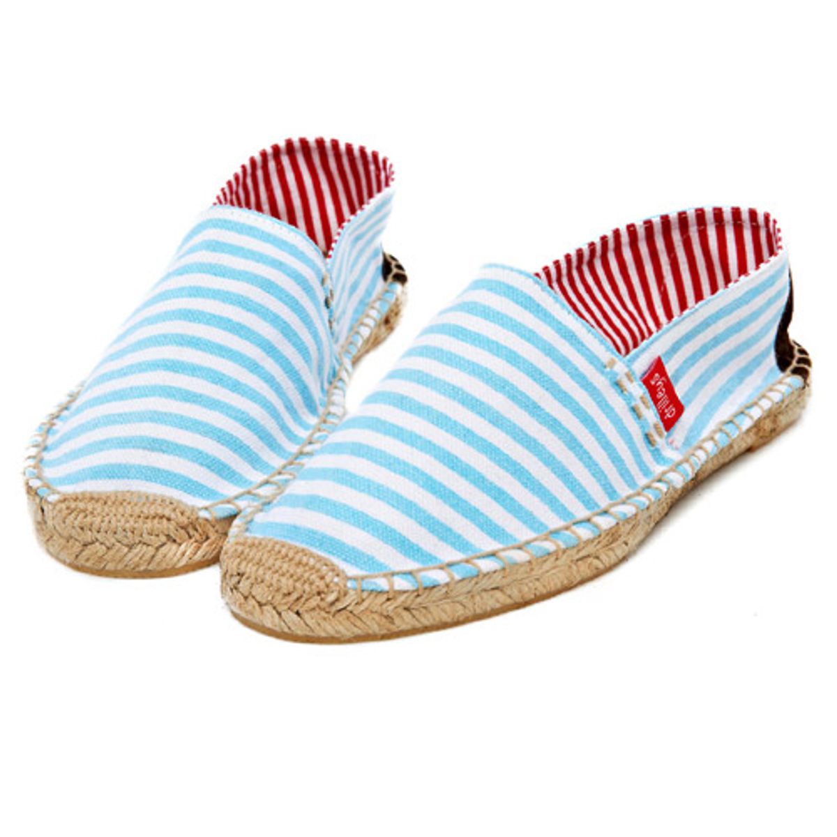 드릴리스(DRILLEYS) 에스파듀 슬립온 Chambray Blue Wide Stripe