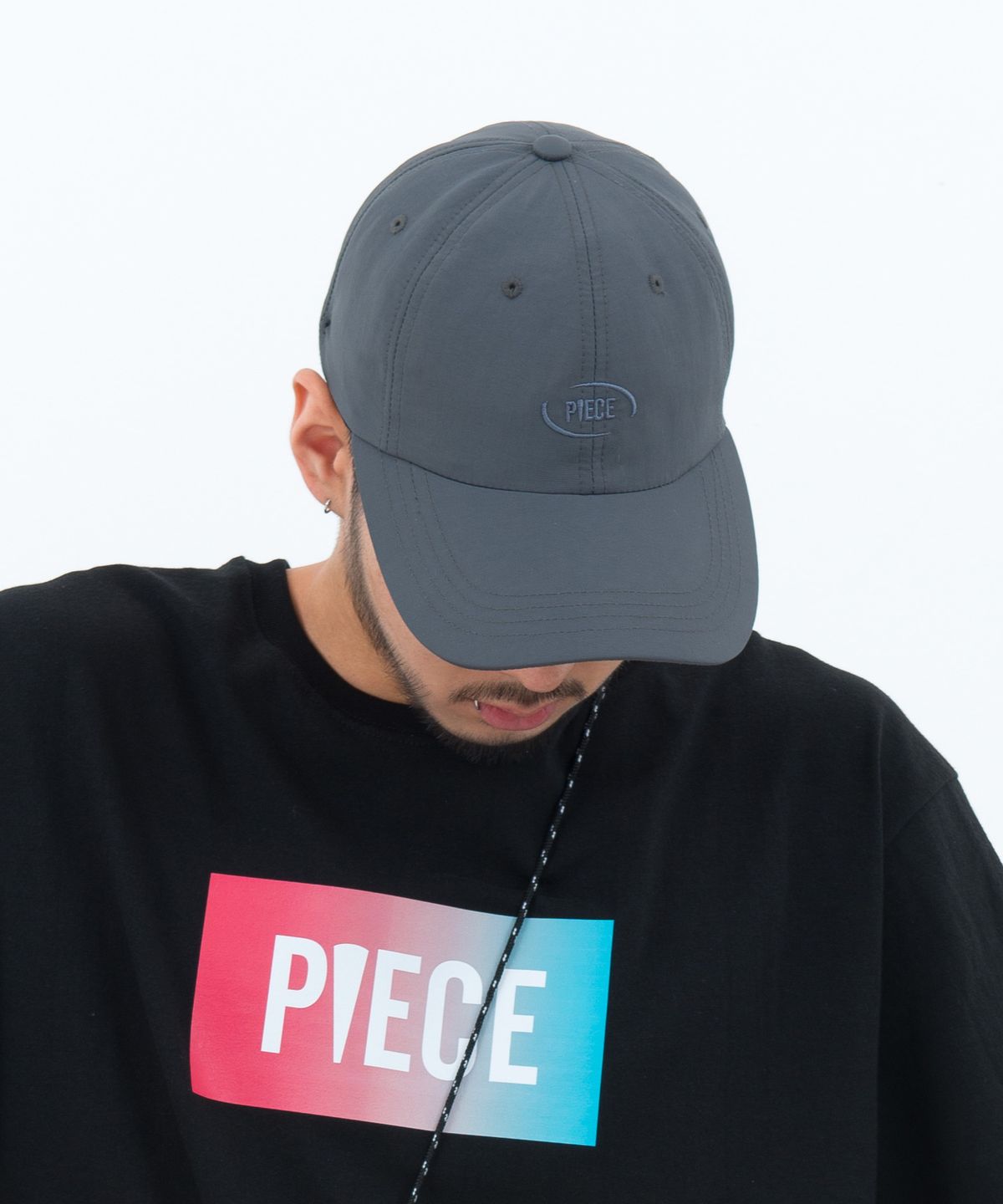 피스메이커(PIECE MAKER) NYLON STRING BALLCAP (CHARCOAL)