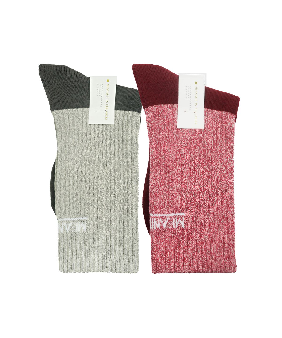 메시지인더삭스(MESSAGE IN THE SOCKS) MEANINGOUT  RD/GR 2PACK SET