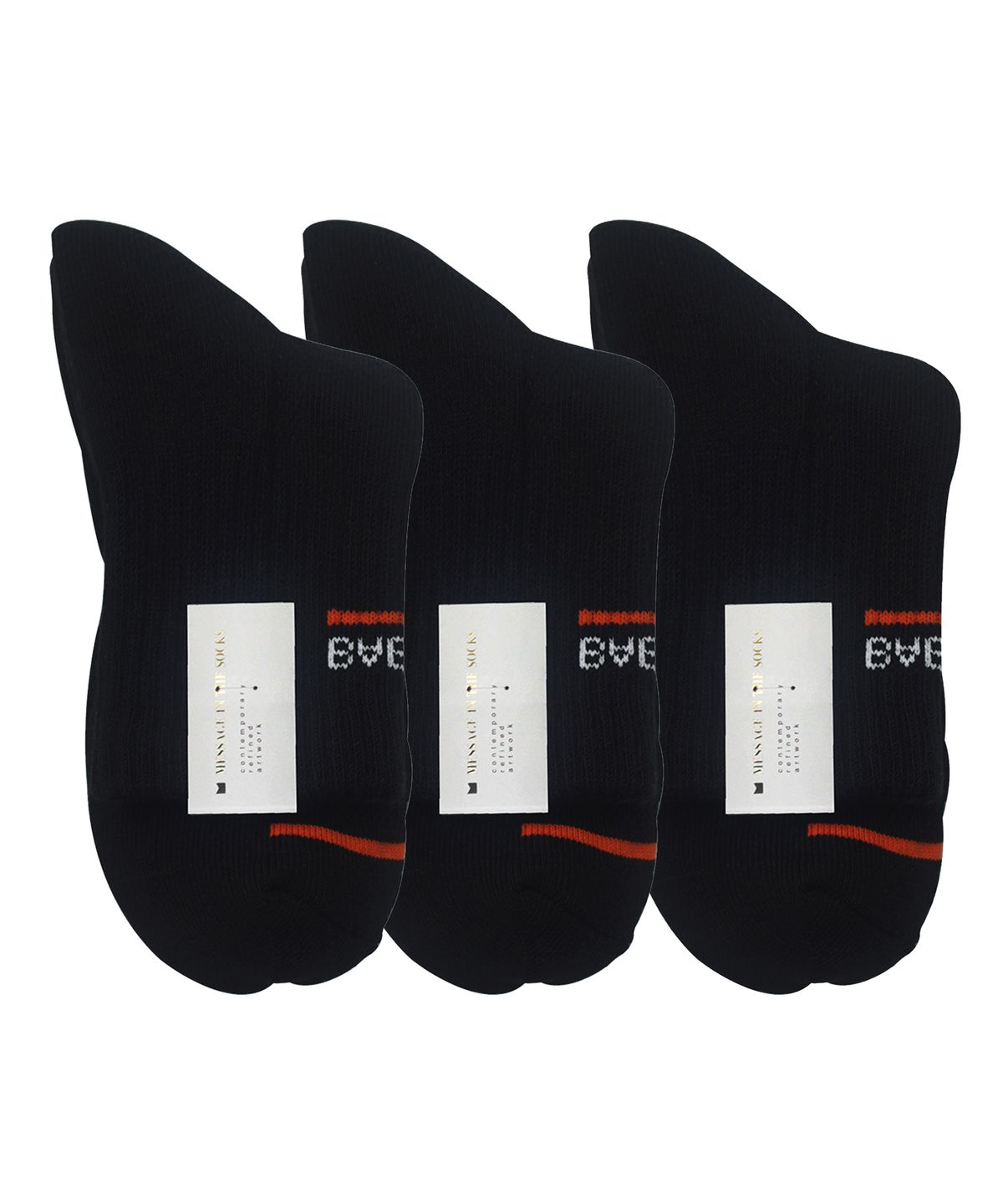메시지인더삭스(MESSAGE IN THE SOCKS) BAEBAE BK 3PACK SET