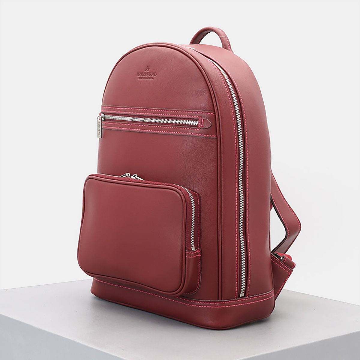 콘스페로(KONSFERO) WILLOW 천연가죽백팩 (BURGUNDY)
