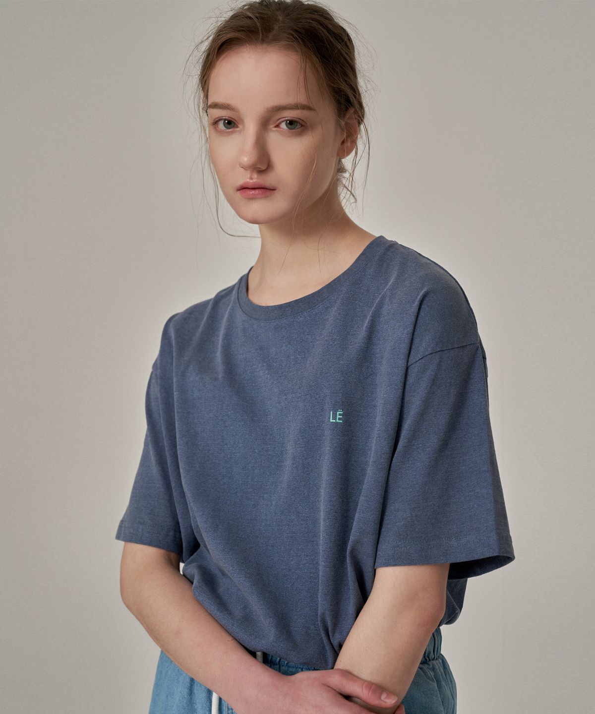 트립르센스(TRIP LE SENS) LE PIGMENT WASHING T-SHIRTS DEEP BLUE
