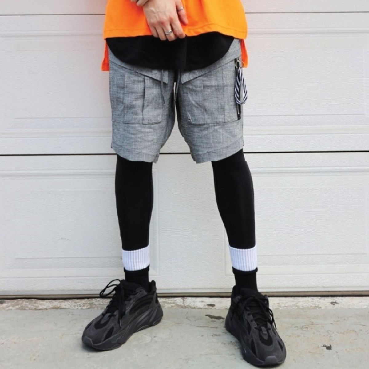 라울(LAUL) LINEN CARGO HALF PANTS GRAY  린넨 카고 반바지 그레이