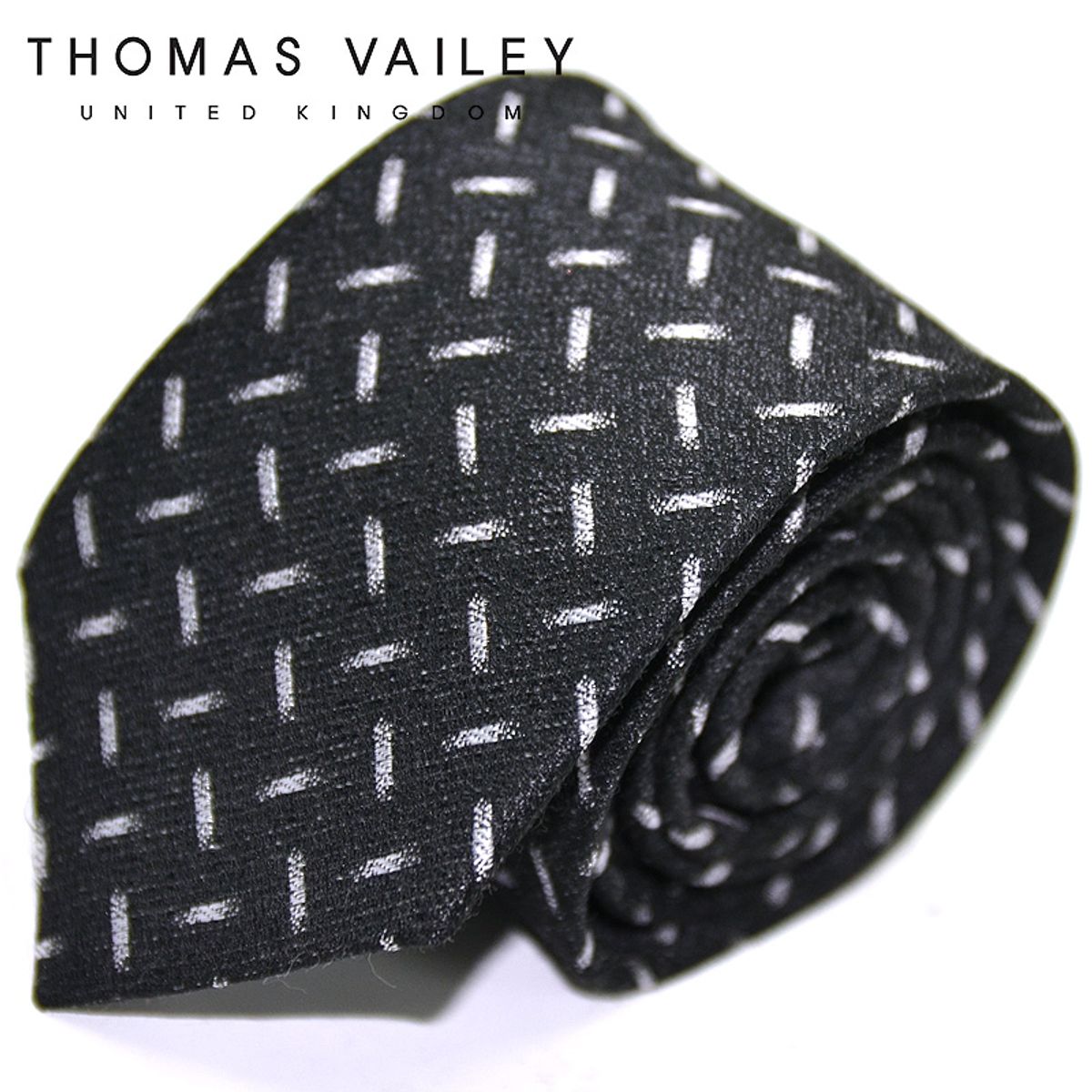 토마스 베일리(THOMAS VAILEY) 실크넥타이-스틸 그레이 7.5cm