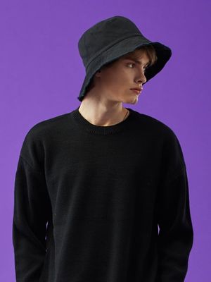 MEN 오버핏 버킷햇 블랙 베이지 화이트