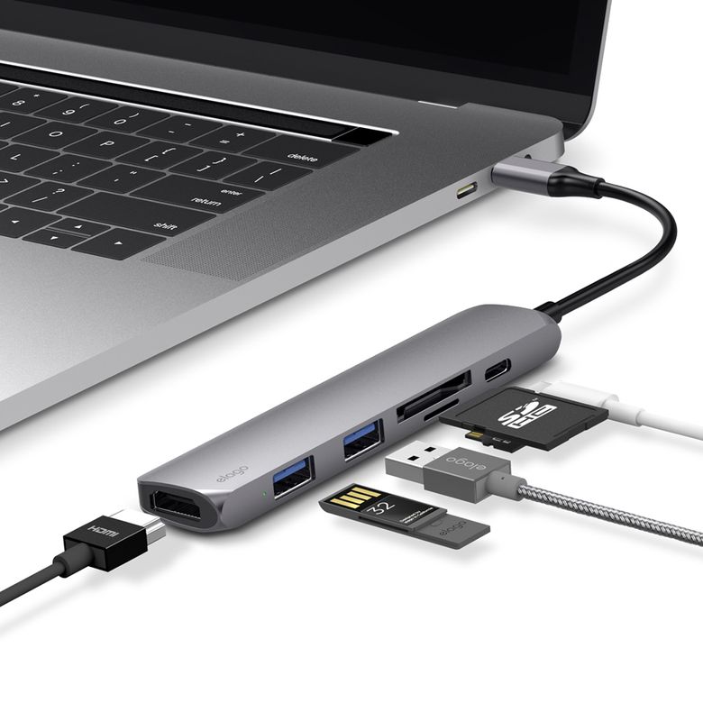 6in1 USB-C타입 HDMI 카드리더 4K 멀티 허브 어댑터
