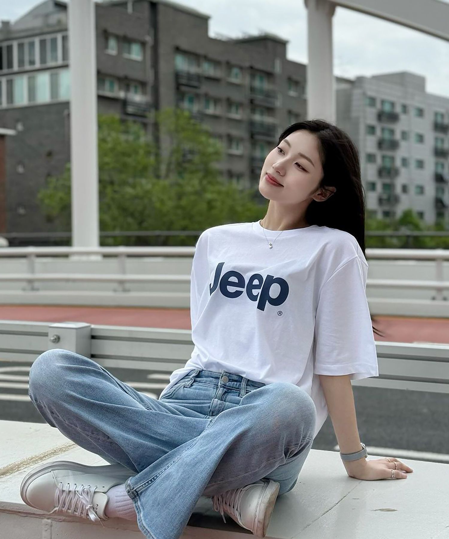 JEEP★UNISEX_Bear Yoko Rib Pique T-shirt_3色 지프(JEEP) | 무신사 추천 브랜드