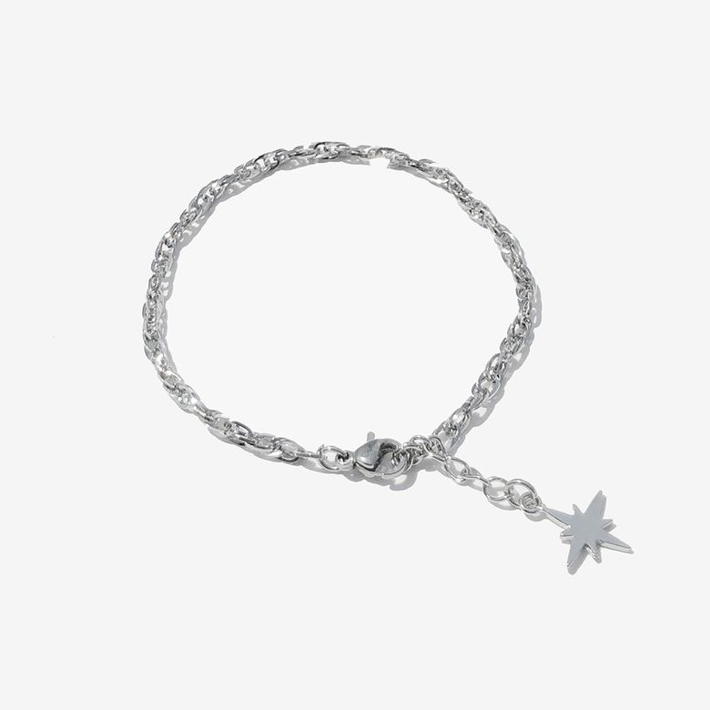 [19ALL] Surgical Steel Twinkle Star Chain Bracelet / 트윙클 스타 체인 팔찌-발찌