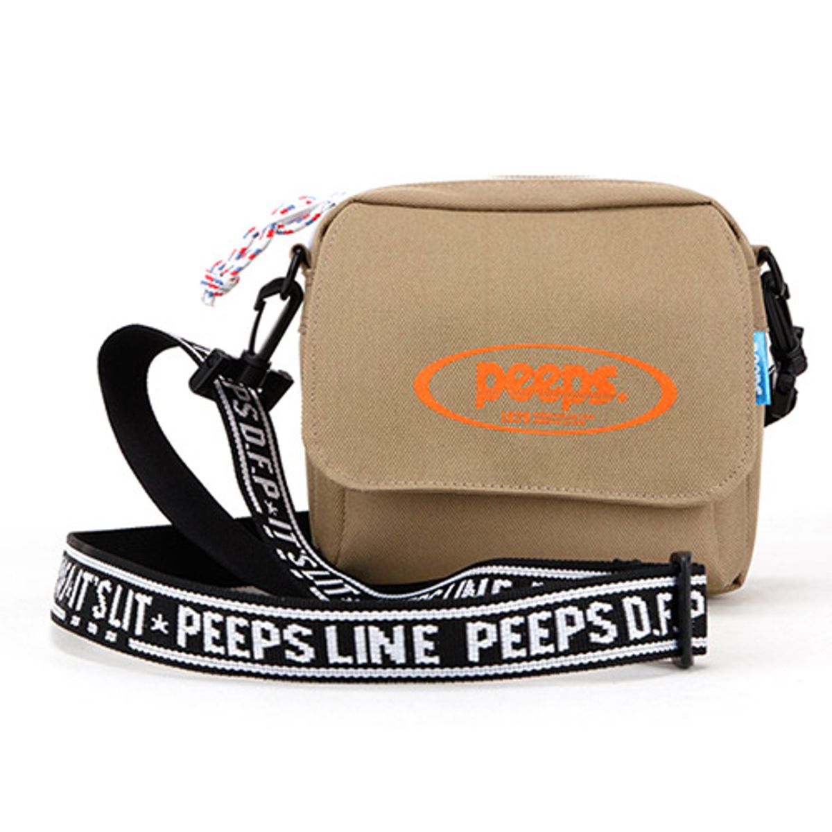 핍스(PEEPS) tiny logo cross bag(beige)
