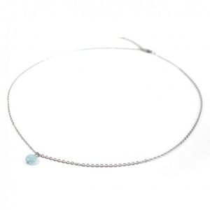 써지컬스틸 아쿠아마린 원석 목걸이 / GHMN-134