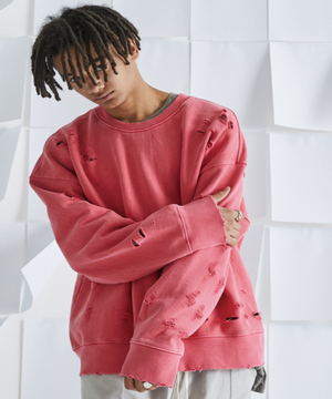 디스트로이드ver.1 피그먼트 맨투맨 (4 color)