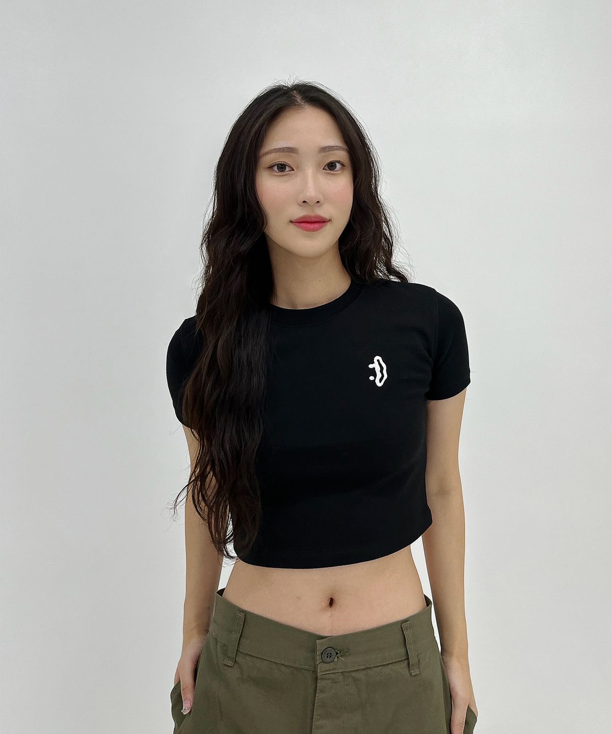 디쏘에이치(D.XO.H) 스마일 크롭 [ 블랙 ]