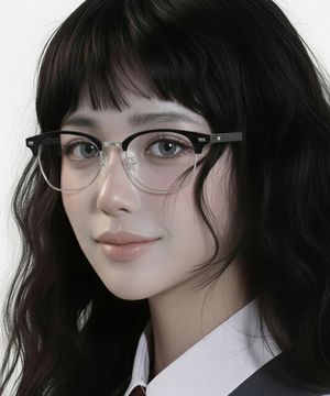 RC E386 BLACK SILVER 안경