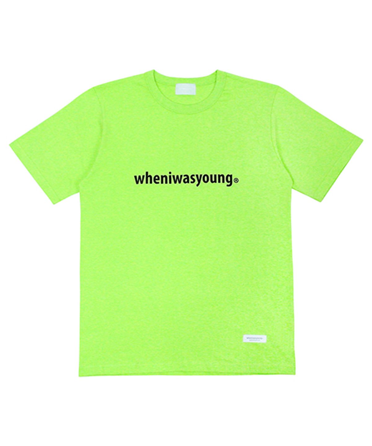 웬아이워즈영(WHENIWASYOUNG) 시그니처 로고 티셔츠 (메론)