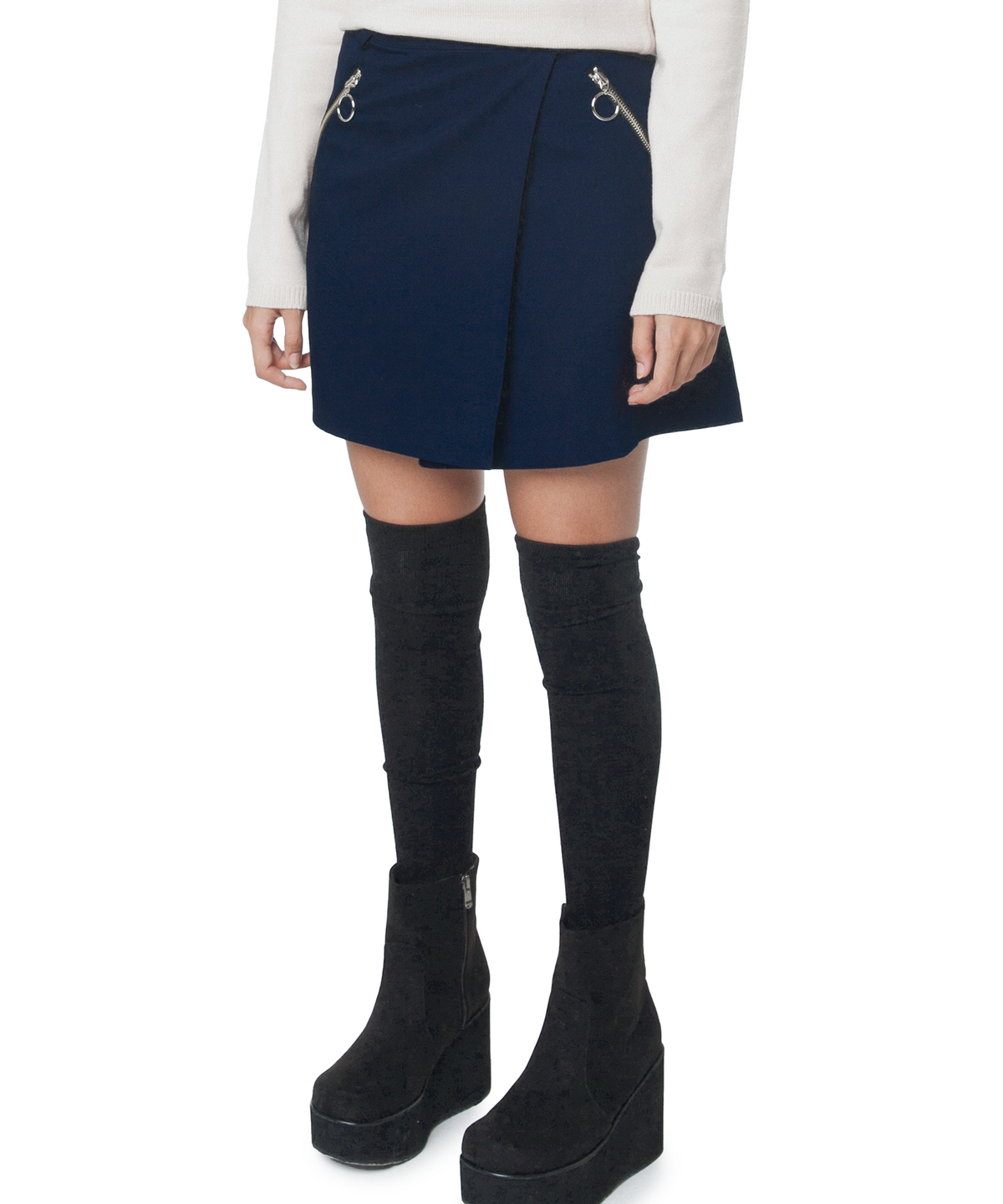아파트먼트(APARTMENT) (W) FLETA WRAP SKIRT - NAVY