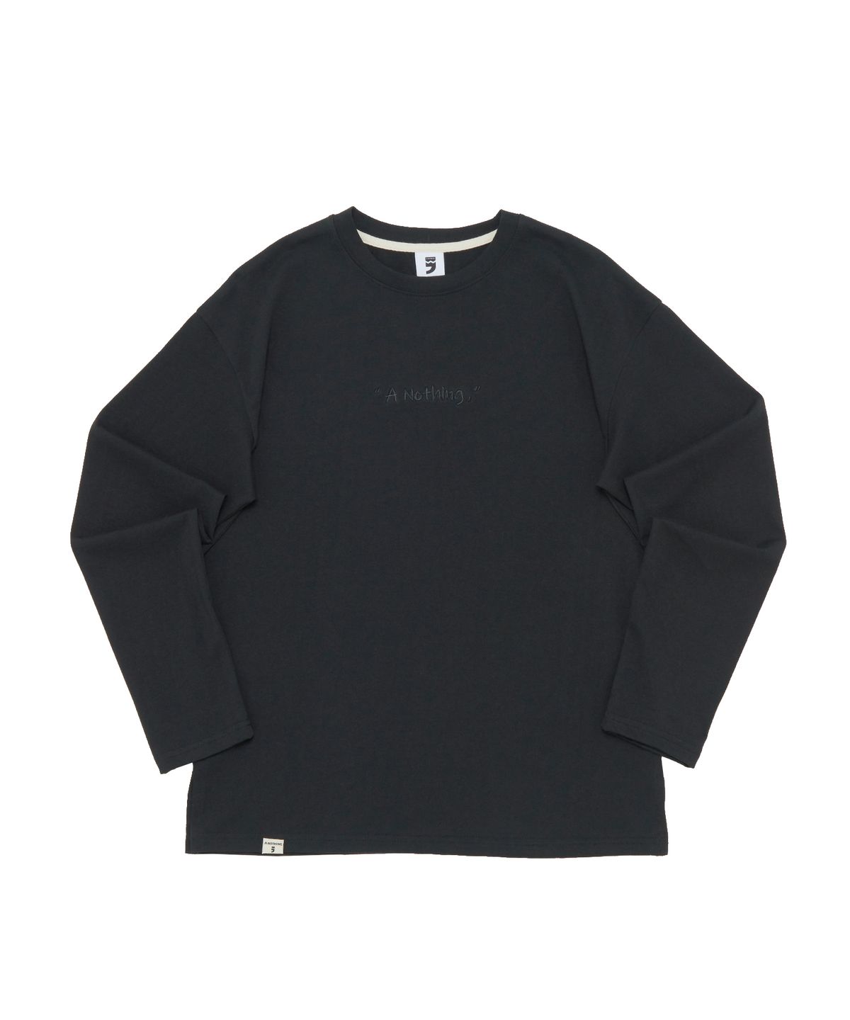 어낫띵(A NOTHING) LETTERING DROP-SHOULDER TEE (Black)