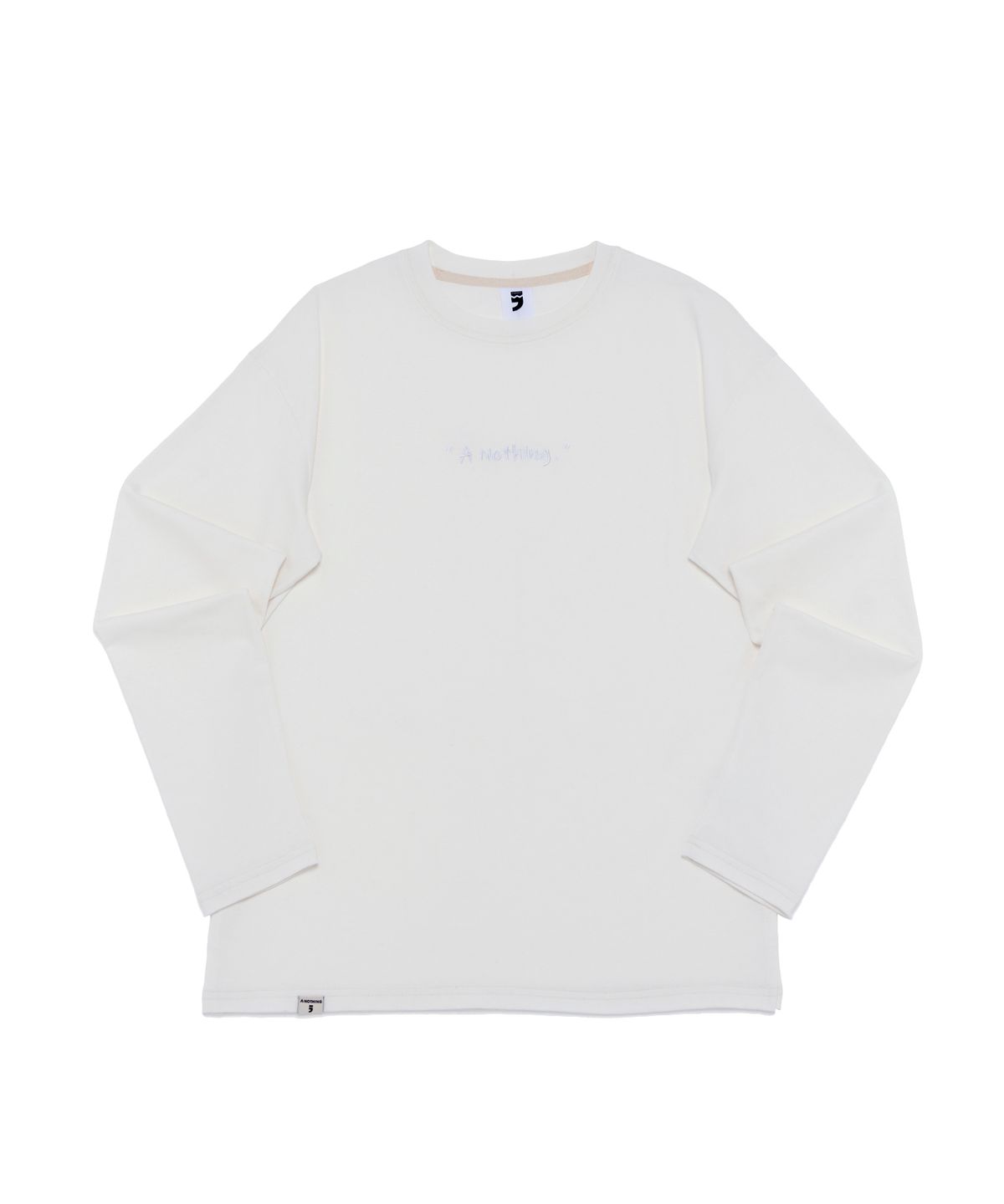 어낫띵(A NOTHING) LETTERING DROP-SHOULDER TEE (Ivory)