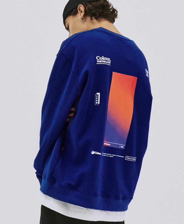 シャツ TRILLION Color gradient overfit sweatshirt TR9SMT001 BLUE TR MUSINSA | TRILLION GRADIENT OVERSIZED SWEATSHIRT TR9SMT001_BLUE