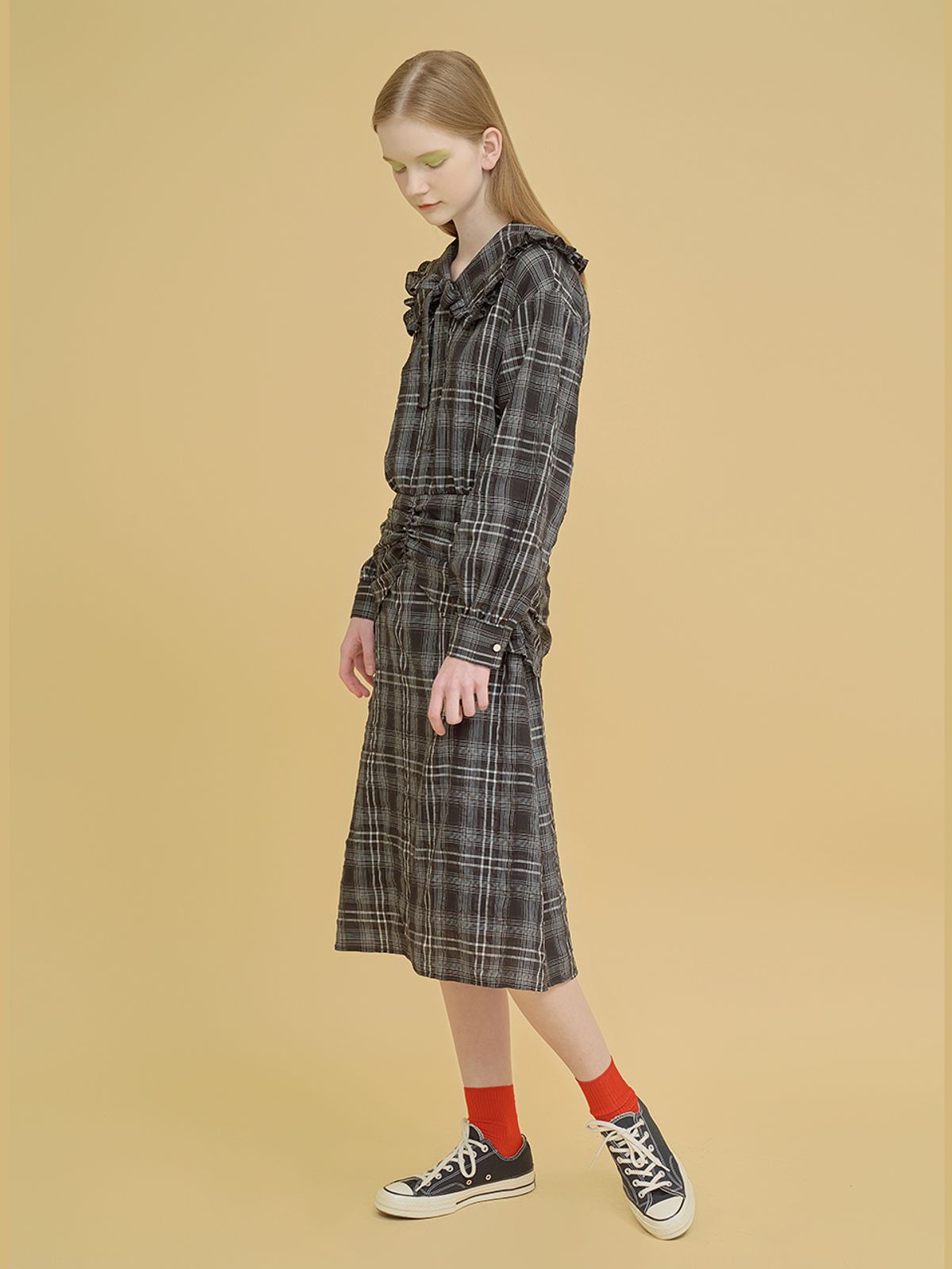 마가린핑거스(MARGARIN FINGERS) BIG COLLAR RIBBON DR(BK)