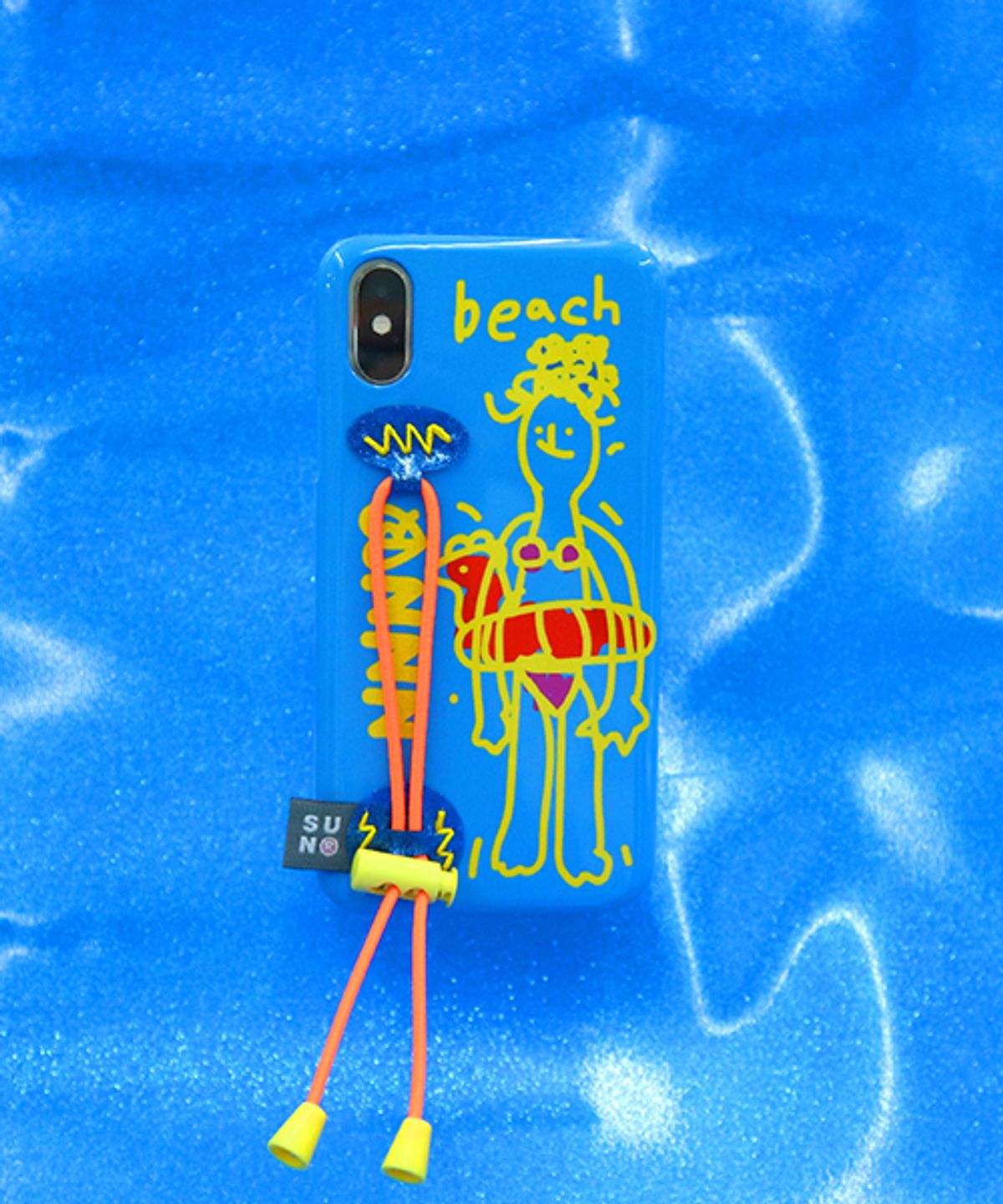 세컨드유니크네임(SECOND UNIQUE NAME) SUN CASE STRING GLOSSY AQUA BLUE