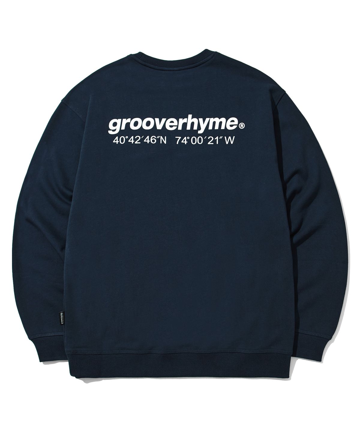 그루브라임(GROOVE RHYME) 유니)C100 3단쭈리 - LOCATION 맨투맨(세미오버핏)(네이비)[LRARCTM702P]