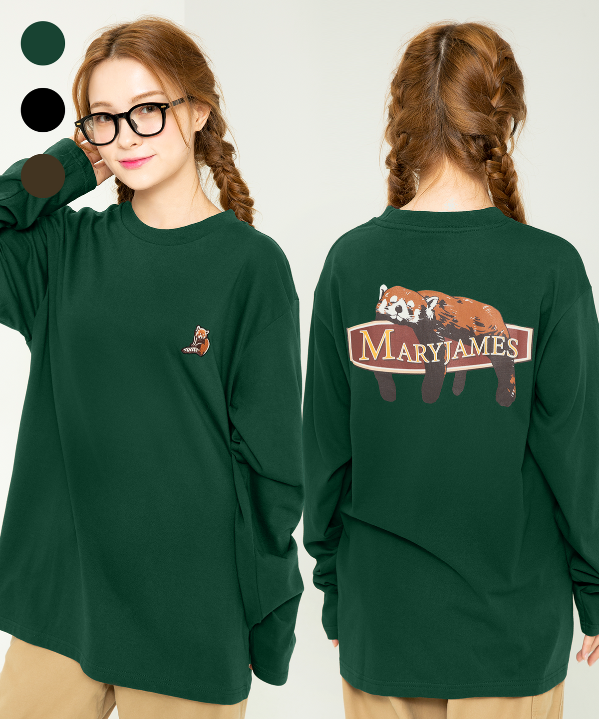 메리제임스(MARYJAMES) [남녀공용] LAZY RED PANDA 2 LONG SLEEVE (3 COLOR)