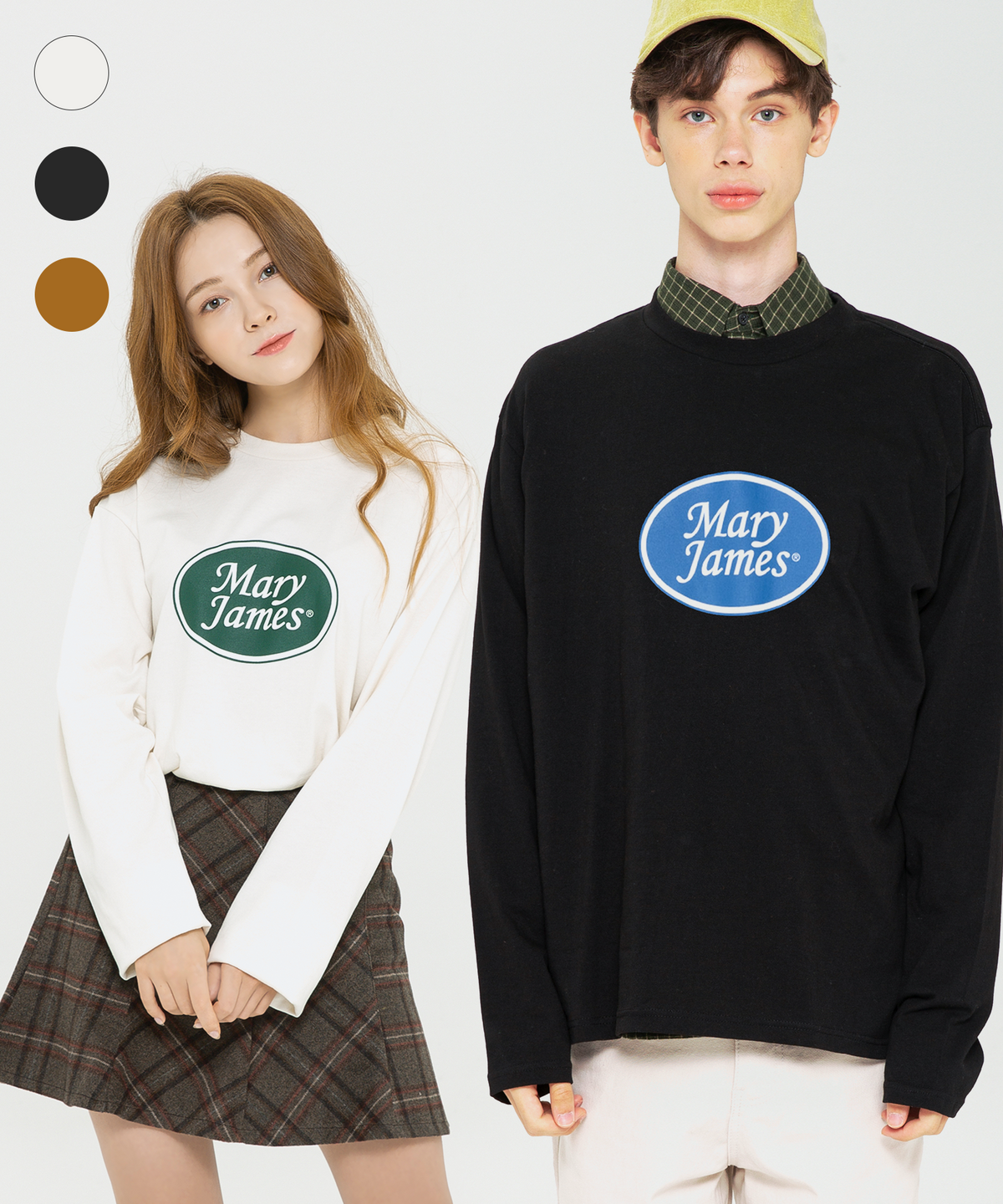 메리제임스(MARYJAMES) [남녀공용] JAMES ROUND 2 LONG SLEEVE (3 COLOR)