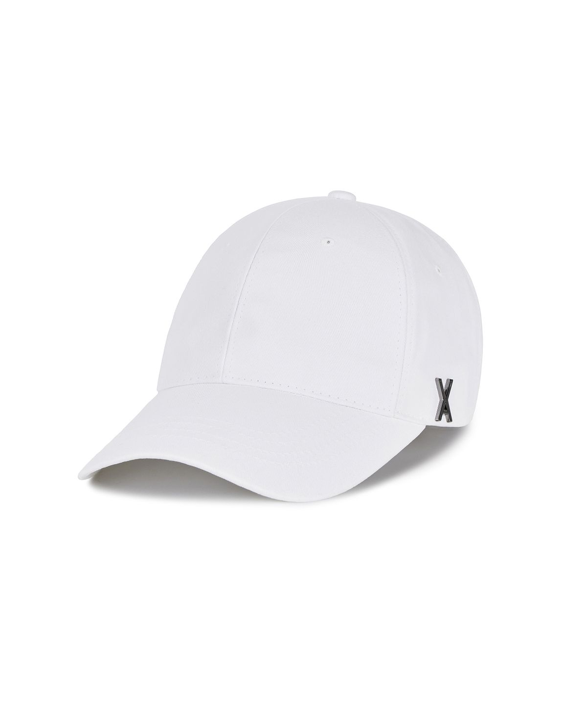 바잘(VARZAR) [Unisex] 스터드 로고 오버핏 볼캡 화이트