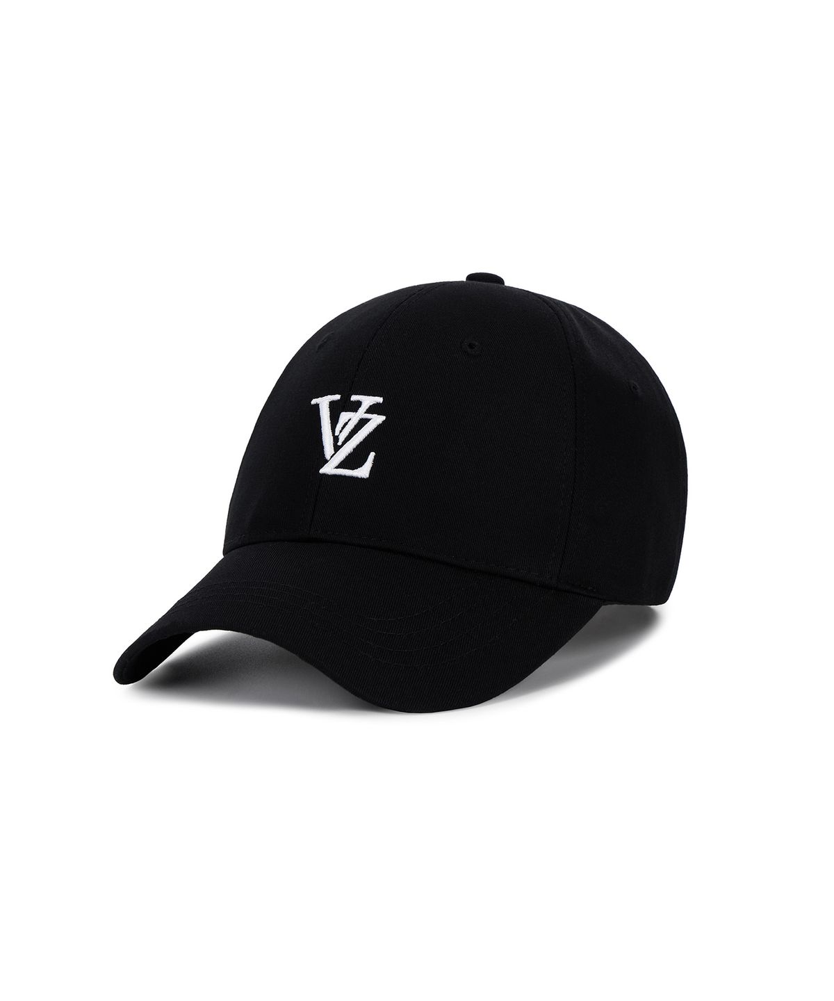 바잘(VARZAR) [Unisex] 3D 모노그램 로고 오버핏 볼캡 블랙