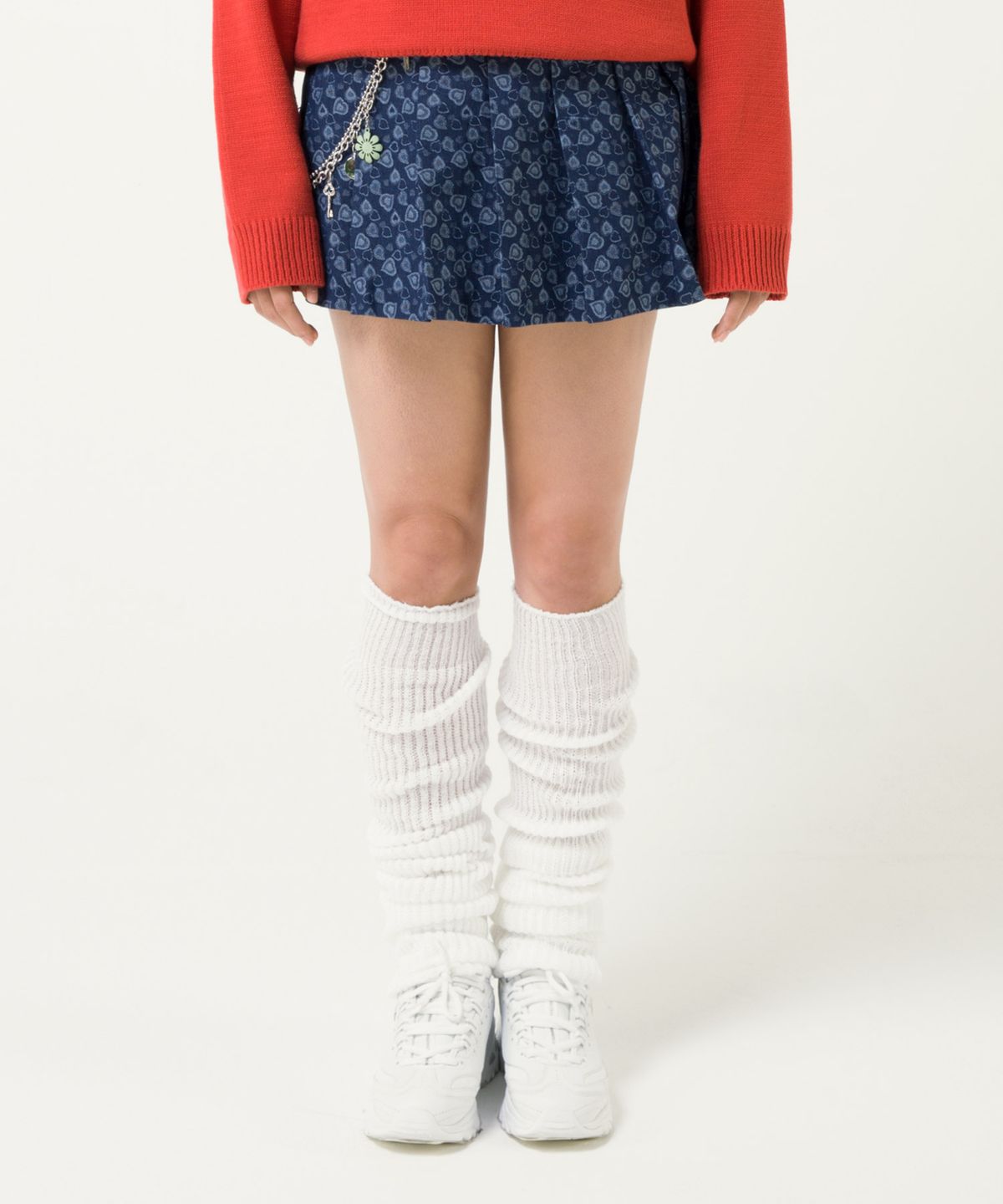 아파트먼트(APARTMENT) (W) CRUNCH SKIRT - INDIGO