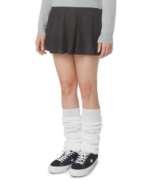 (W) CREAM SKIRT - BLACK